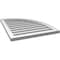 Ekena Millwork Quarter Round Top Right Surface Mount PVC Gable Vent w/ 2"W x 2"P Brickmould Sill Frame, 24"W x 30"H GVPQR24X3003SF - alternate 4